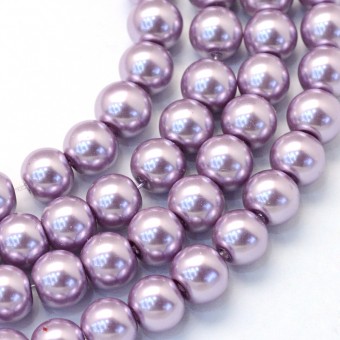 Perle sticla lila 3mm - cca 200buc