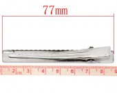 Baza clama clips 77x9mm argintiu nichelat (1buc)