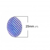 Cabochon rasina oval albastru-mov cu dungi oblice 25x18mm (1buc)