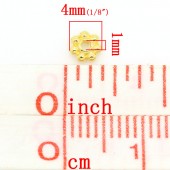 Margele distantiere stelute placate cu aur 4mm diam - 50buc