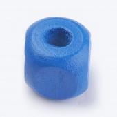 Margele lemn cub roz/bleu/alb 10mm latura - 50buc