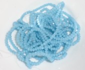 Margele sticla abac fatetate 3,5x2,5mm bleu translucid (var.1) - sirag cca 150buc