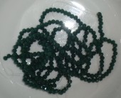 Margele sticla abac fatetate 3,5x2,5mm verde smarald mediu - sirag cca 125buc