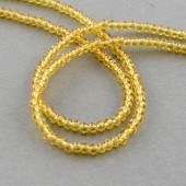 Margele sticla abac fatetate 3x2mm galben/auriu transparent - sirag cca 185buc