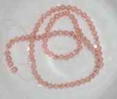 Margele sticla bicon fatetate 4mm rosaline tr. cu irizatii - cca 95buc