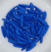 Margele sticla Cehia DAGGER MARE albastru inchis inghetat 16x5mm (33200/84110) - 10buc