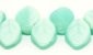 Margele sticla Cehia frunze 12x7mm verde menta laptos (x1758) - 10buc