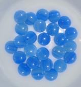 Margele sticla Cehia Lentils 12mm bleu laptos cu dungi (1buc)