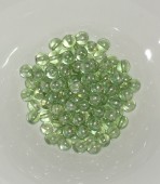 Margele sticla Cehia rt 6mm verde pal cu luciu (00030/14457) - 10buc