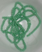 Margele sticla Rotunde Fatetate 4mm verde menta opac lucios - sirag cca 100buc