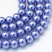 Perle sticla albastru mediu 4mm - 210buc