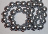 Perle sticla gri mediu 10mm - 10buc