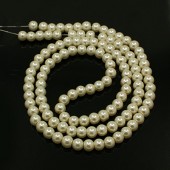 Perle sticla ivory 4mm - 210buc