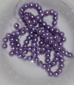 Perle sticla mov mediu 6mm - sirag cca 140buc