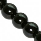 Perle sticla negre 12mm - 10buc
