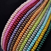 Perle sticla Rondele 5x3mm diverse culori - sirag cca 120buc (calit. 1)