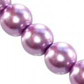 Perle sticla violet 10mm - 10buc
