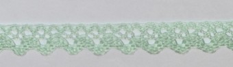 Dantela bumbac verde menta mediu 0,8-1cm - 50cm (model13)