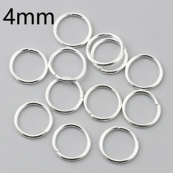 Zale simple placate cu argint 4mm diam., 0,7mm grosime - cca 200buc (p. promo)