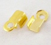 10 set x Capat snur pliabil auriu 6x3mm - 100buc (total cca 1.000 buc)