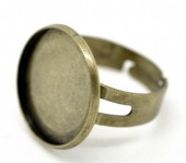 Baza inel ajustabil cu platou de 18mm bronz (1buc)