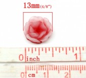 Cabochon rasina flori inghetate mix 13cm diametru (4buc)