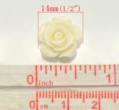 Cabochon rasina flori mix opac lucios 14cm diametru (1buc)