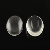 Cabochon sticla transparenta oval 18x13mm (1buc)