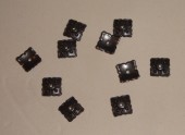 Capacel decorativ romb negru 11x2mm - 50buc (p. promo)