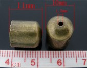 Capat snur clopot bronz 11x10mm - 4buc