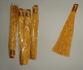 Ciucure nylon galben mustar 12x1cm (1buc)