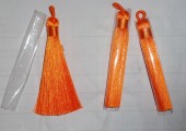 Ciucure polyester portocaliu 80-90x9mm (1buc)