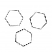 Conector hexagon mic argintiu nichelat 11x10mm (1buc)