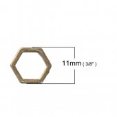 Conector hexagon mic bronz 11x10m (1buc)