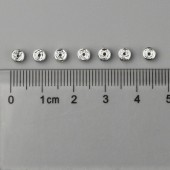 Distantiere argintiu deschis cu cristale MIX 4x2mm - 100buc