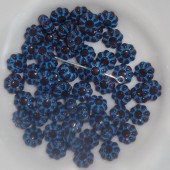 Floricele Cehia 9mm maro/grena cu striatii albastre (x1486/46460) (1buc)