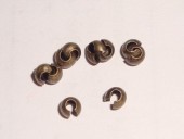 Margea metalica pt. acoperit crimpsurile, bronz 4x3mm - 10buc