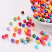 Margele acril rotunde 4mm multicolore - 20gr