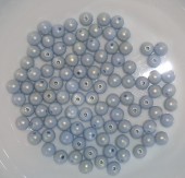 Margele acril rotunde 6mm Bleu pastel Perlat - 100buc