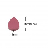 Margele lemn lacrimi roz inchis 19x16mm, calit. 1 (1buc)