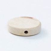 Margele lemn rotunde plate 20mm natur, calit. 1 (1buc)