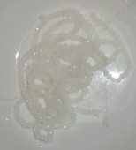 Margele sticla abac fatetate 3,5x2,5mm alb translucid - sirag cca 125buc
