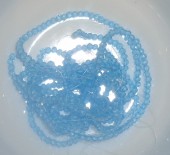 Margele sticla abac fatetate 3x2mm bleu pal transparent - sirag cca 185buc