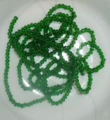 Margele sticla abac fatetate 3x2mm verde smarald transparent - sirag cca 185buc