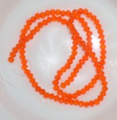 Margele sticla abac fatetate 4x3mm portocaliu mediu tr. - sirag 125buc