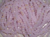 Margele sticla abac fatetate 4x3mm roz translucid cu irizatii - sirag cca 125 buc