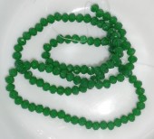 Margele sticla abac fatetate 4x3mm verde smarald translucid - sirag cca 125 buc