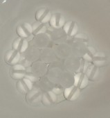 Margele sticla Cehia rt 10mm alb tr. ingh. (00030/84110) (1buc)