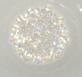 Margele sticla Cehia rt 6mm alb tr cu irizatii (00030/21405) - 10buc