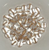 Margele sticla Cehia rt. 8mm alb tr./miez auriu (00030/54202) (1buc)